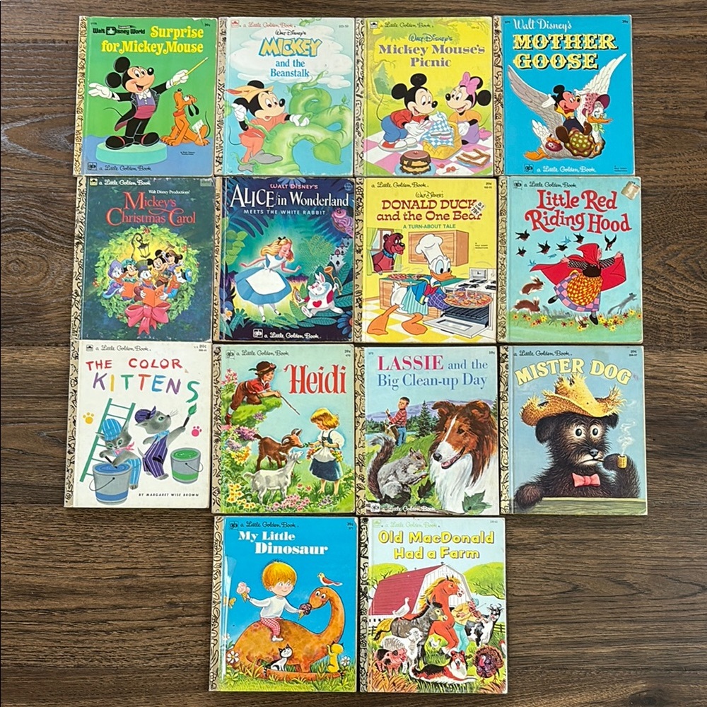 A Little Golden Book DISNEY & others Lot of 14 from 1950-1980’s